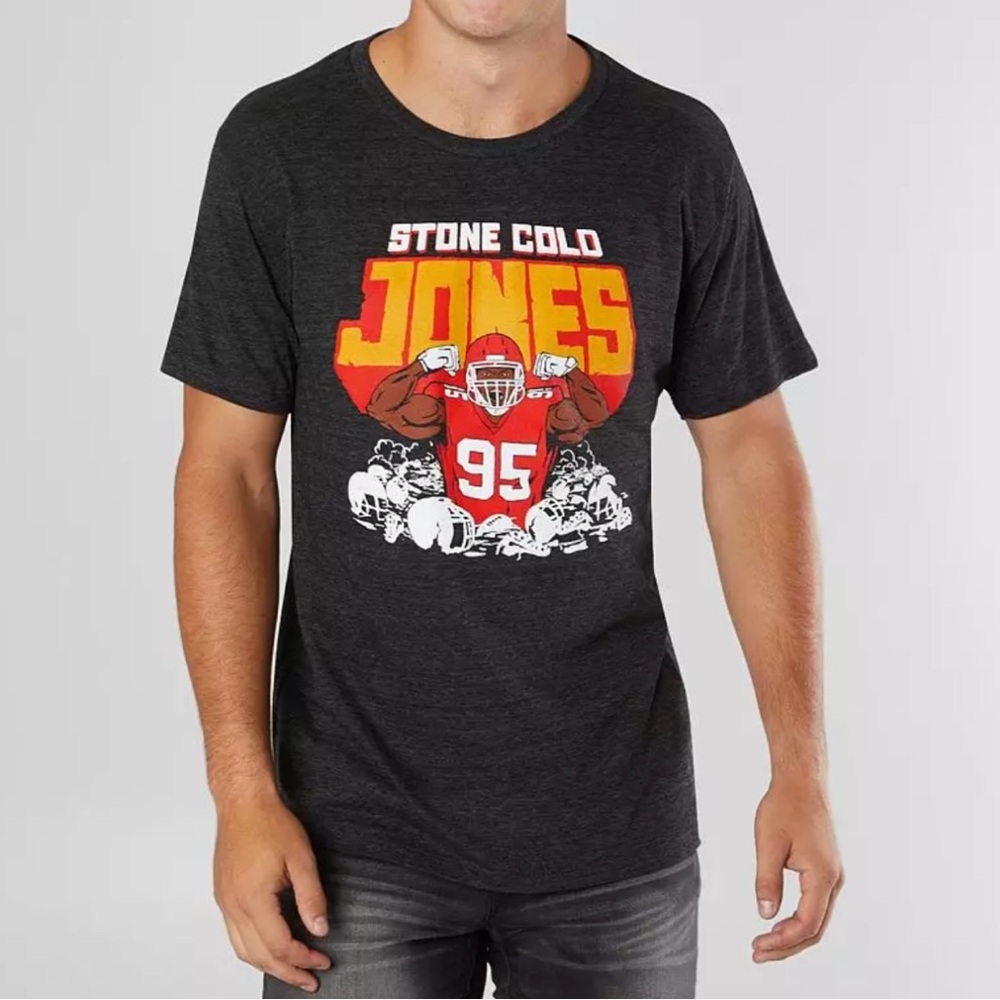 Kansas City Chiefs “Stone Cold” Jones Football Graphic T-Shirt Vintage Black XL